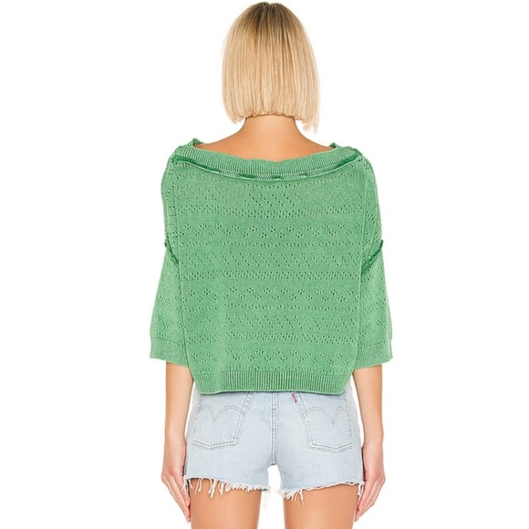 Rare!!! Free People Sandcastle Seasons Change Sweater Waffle Knit Crop - Picture 4 of 5